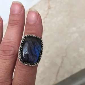 Size 6 Labradorite silver ring